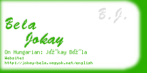 bela jokay business card